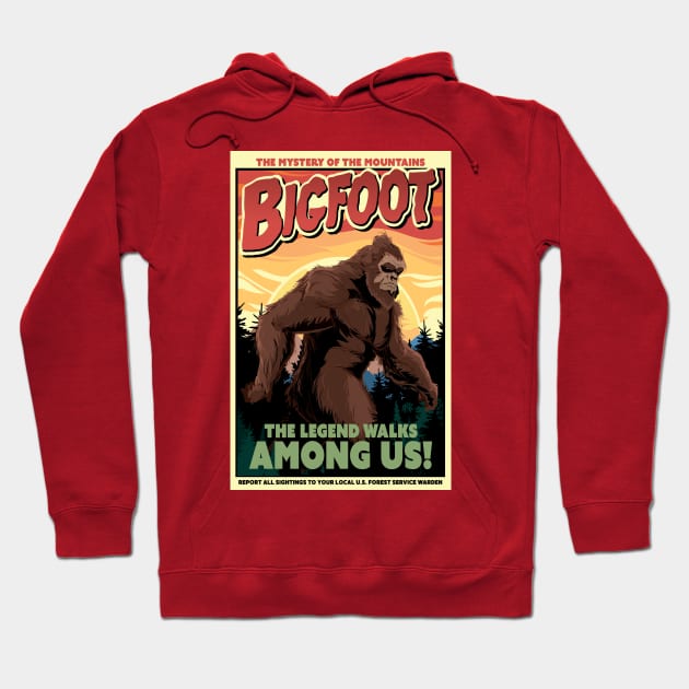 Bigfoot Hoodie by CuddleswithCatsArt